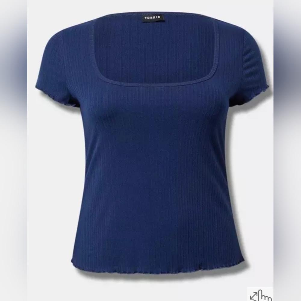 *NEW* Torrid Medieval Blue Square Neck Top